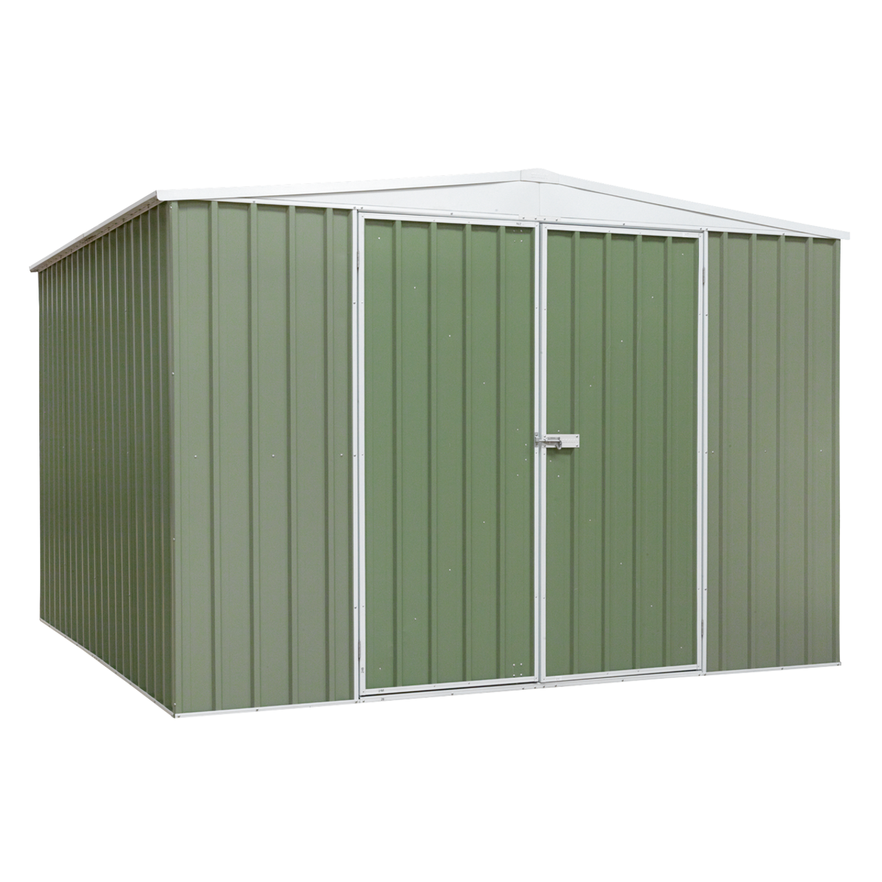 Sealey Dellonda Galvanized Steel Storage Shed with Apex Style Roof 300 x 300 x 220cm - Green