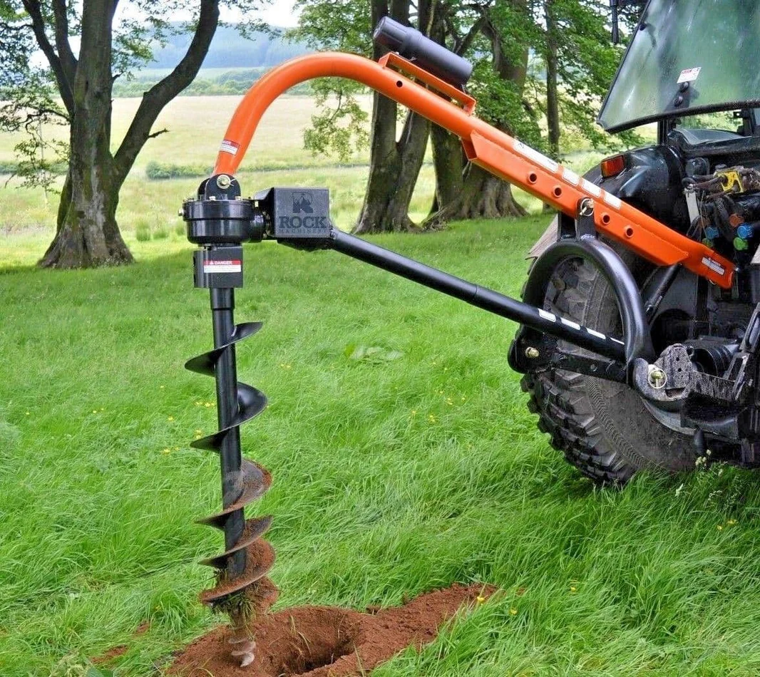Rock Machinery Tractor mounted PTO hole borer auger