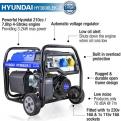 Hyundai 3.2kW / 4kVA* Petrol Site Open Generator with Electric, Recoil Start & Wheel Kit_2