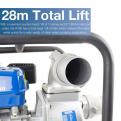 Hyundai 80mm 3\" Petrol Clean Water Pump, 28m Total Head, 7m Lift, 966L/min Flow Rate_7