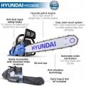 Hyundai 20\" 50cm 62cc Petrol Chainsaw, 2-Stroke Easy-Start_2