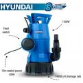Hyundai 1100W Submersible Water Pump, 25-32mm / 1- 1/2\'\' Hose, Clean and Dirty Water, 7m Lift_2