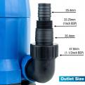 Hyundai 1100W Submersible Water Pump, 25-32mm / 1- 1/2\'\' Hose, Clean and Dirty Water, 7m Lift_3
