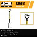 JCB Professional Border Fork High Carbon Steel 4 Prong Head_4